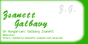 zsanett galbavy business card